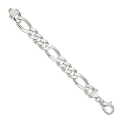 Sterling Silver 15mm Figaro Chain - 8