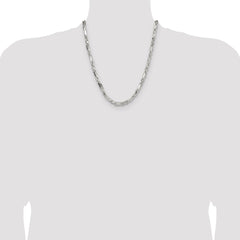 Sterling Silver 4.75mm D/C Figarope Chain - 5