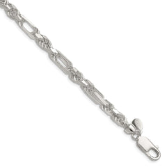 Sterling Silver 6mm D/C Figarope Chain - 7