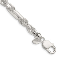 Sterling Silver 7mm D/C Figarope Chain - 2