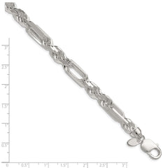 Sterling Silver 8mm D/C Figarope Chain - 2