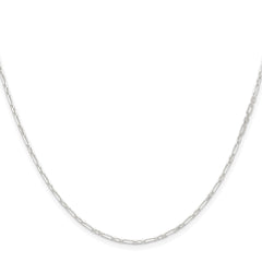 Sterling Silver D/C 1.75mm 3 Short Plus 1 Long Cable Link Chain - 5