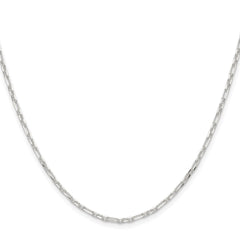 Sterling Silver D/C 2mm 3 Short Plus 1 Long Cable Link Chain - 2