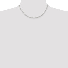 Sterling Silver D/C 3mm 3 Short Plus 1 Long Cable Link Chain - 4