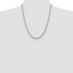 Sterling Silver D/C 4.5mm 3 Short Plus 1 Long Cable Link Chain - 2
