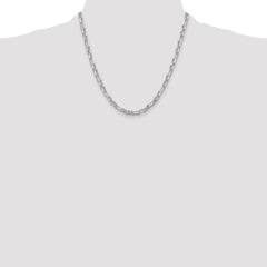 Sterling Silver D/C 6mm 3 Short Plus 1 Long Cable Link Chain - 3
