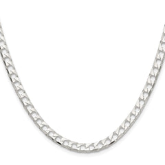 Sterling Silver 5mm D/C Square Curb Chain - 6