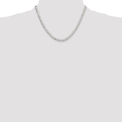 Sterling Silver 5mm D/C Square Curb Chain - 4
