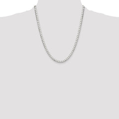 Sterling Silver 5mm D/C Square Curb Chain - 6