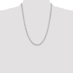 Sterling Silver 5mm D/C Square Curb Chain - 7
