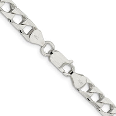 Sterling Silver 6.25mm D/C Square Curb Chain - 5