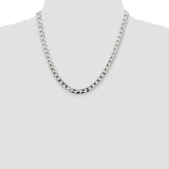 Sterling Silver 6.25mm D/C Square Curb Chain - 5