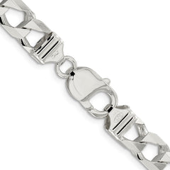 Sterling Silver 8.6mm D/C Square Curb Chain - 4