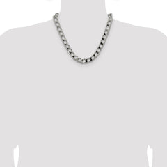 Sterling Silver 10.3mm D/C Square Curb Chain - 6