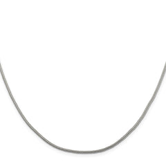Sterling Silver 1.25mm Diamond-cut Round Franco Chain w/4in ext.