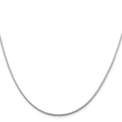 Sterling Silver Rhodium-plated 1.45mm Diamond-cut Round Franco Chain - 8