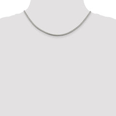 Sterling Silver 2.5mm Diamond-cut Round Franco Chain - 3