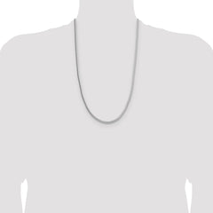Sterling Silver 3.4mm Diamond-cut Round Franco Chain - 4