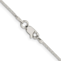 Sterling Silver 1.25mm Diamond-cut Snake Chain - 6