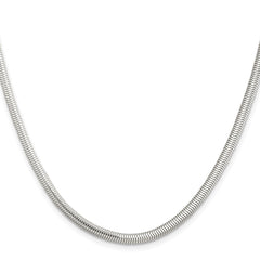Sterling Silver 3.5mm 6-sided Oval Snake Chain - 4