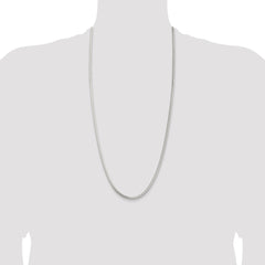 Sterling Silver 3.5mm 6-sided Oval Snake Chain