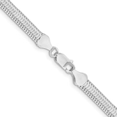 Sterling Silver 5mm 6-sided Oval Snake Chain - 3