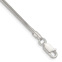 Sterling Silver 2mm Diamond-cut Snake Chain - 7