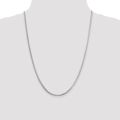 Sterling Silver 2.5mm Diamond-cut Snake Chain