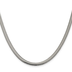 Sterling Silver 4.2mm Flat Oval Snake Chain - 2