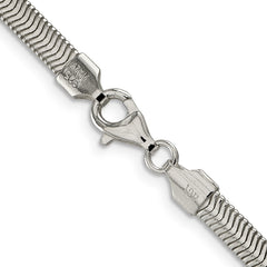 Sterling Silver 4.2mm Flat Oval Snake Chain - 7