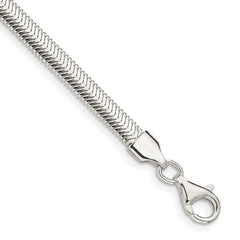 Sterling Silver 4.2mm Flat Oval Snake Chain - 6