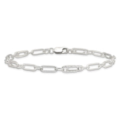 Sterling Silver Fancy Link Anklet
