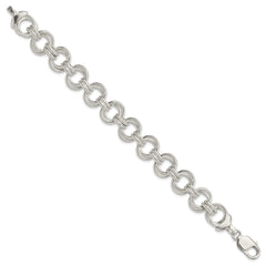 Sterling Silver Polished Fancy Link Bracelet - 3