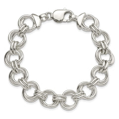 Sterling Silver Polished Fancy Link Bracelet - 3