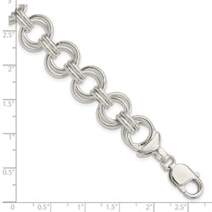 Sterling Silver Fancy Link Bracelet - 7