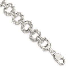 Sterling Silver Polished Fancy Link Bracelet - 3