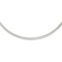 Sterling Silver Polished 3mm Neck Collar