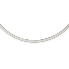 Sterling Silver Polished 4mm Neck Collar