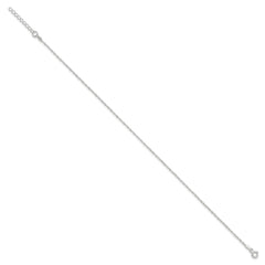 Sterling Silver 1.3mm Singapore Chain 10 inch Plus 1 inch Extender Chain - Total 11 inch Anklet