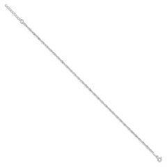 Sterling Silver 2mm Singapore Chain 10 inch Plus 1 inch Extender Chain - Total 11 inch Anklet