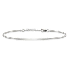 Sterling Silver 1.5mm Round Snake Chain 9 inch Plus 1 inch Extender - Total 10 inch Anklet - 2