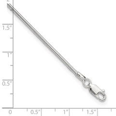 Sterling Silver 1.5mm Round Snake Chain 9 inch Plus 1 inch Extender - Total 10 inch Anklet - 2