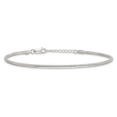Sterling Silver 2.5mm Snake Chain 9 inch Plus 1 inch Extender - Total 10 inch Anklet