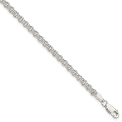 Sterling Silver 3mm Double Link Charm Bracelet - 2