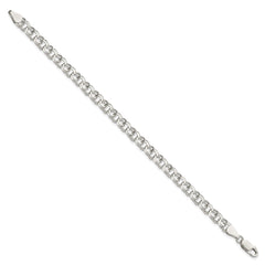 Sterling Silver 6mm Double Link Charm Bracelet