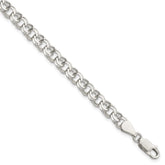 Sterling Silver 6mm Double Link Charm Bracelet - 2