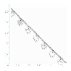 Sterling Silver w/ Hearts Bracelet