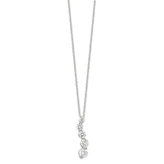 Sterling Silver CZ Journey Necklace