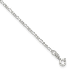 Sterling Silver Figaro Chain 9 inch Plus 1 inch Extender - Total 10 inch Anklet - 2