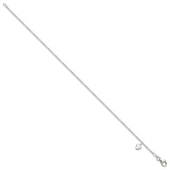 Sterling Silver Heart Dangle Anklet - 2